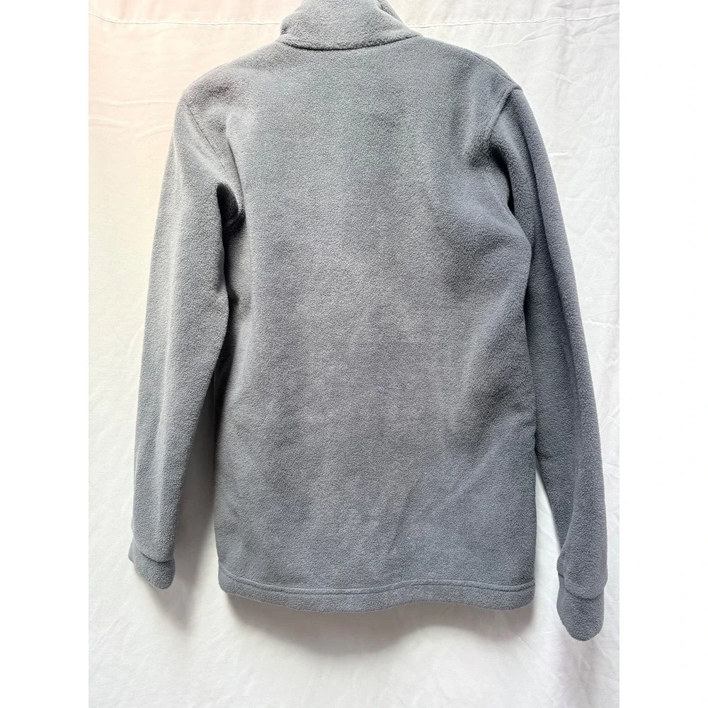 Columbia Boys Steens Mountain Fleece Jacket Grey Size Medium 10/12 Full Zip Cozy
